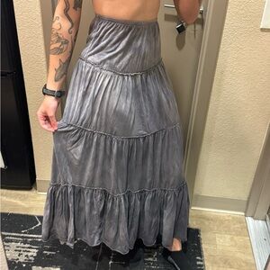 Billabong Gray Maxi Skirt